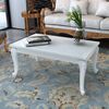 vidaXL Table basse blanc brillant 100x50x42 cm bois d'ing&eacute;nierie