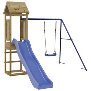 vidaXL Aire de jeux d'ext&eacute;rieur bois de pin impr&eacute;gn&eacute;