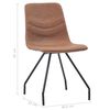 vidaXL Chaises &agrave; manger lot de 4 marron similicuir