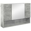 vidaXL Armoire Miroir Gris b&eacute;ton 80 x 17 x 55 cm Bois d'ing&eacute;nierie