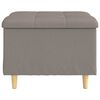 vidaXL Tabouret bouton avec coussin Taupe 60 x 60 x 45 cm tissu