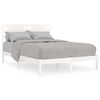 vidaXL Cadre de lit sans matelas blanc 120x190 cm bois massif