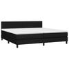 vidaXL Sommier &agrave; lattes de lit avec matelas Noir 200x200 cm Tissu