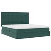 vidaXL Lit avec rangement et matelas Vert fonc&eacute; 160 x 200 cm Velours