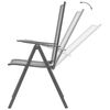 vidaXL Ensemble &agrave; manger de jardin 7 pcs Acier Anthracite