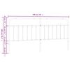 vidaXL T&ecirc;te de lit m&eacute;tal blanc 193 cm
