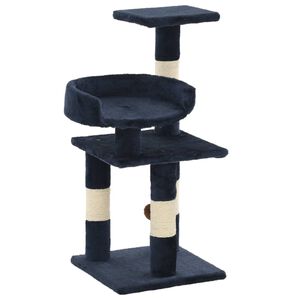 vidaXL Arbre &agrave; chat avec griffoirs en sisal 65 cm Bleu