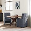 vidaXL Chaises de Salle &agrave; Manger avec Roues 2 pcs Gris fonc&eacute; Velours