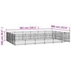 vidaXL Chenil d'ext&eacute;rieur pour chiens Acier 22,58 m&sup2;