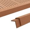 vidaXL Corni&egrave;re de terrasse 5 pcs WPC 170 cm Marron clair