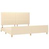 vidaXL Cadre de lit sans matelas cr&egrave;me 200x200 cm tissu