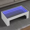 vidaXL Table basse avec LED infini blanc 90x50x30 cm