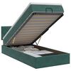 vidaXL Lit ottoman avec matelas Vert fonc&eacute; 80 x 200 cm Velours