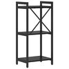 vidaXL &Eacute;tag&egrave;re Ch&ecirc;ne noir 40 x 30 x 85 cm Bois d'ing&eacute;nierie