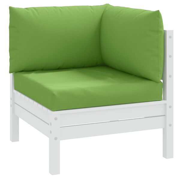 vidaXL Coussins de palette lot de 3 vert m&eacute;lang&eacute; tissu