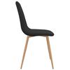 vidaXL Chaises &agrave; manger lot de 4 noir tissu