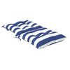 vidaXL Coussins de chaise &agrave; dossier bas lot de 6 rayures bleu et blanc