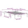 vidaXL Cadre de lit Blanc 140 x 190 cm Pin massif