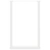 vidaXL Pieds de table de bar en U 2 pi&egrave;ces Blanc 60 x (90-91) cm Acier