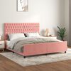 vidaXL Cadre de lit sans matelas rose velours
