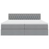 vidaXL Lit de Rangement Gris clair 200 x 200 cm Cuir synth&eacute;tique