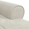 vidaXL Chaise longue avec coussin Cr&egrave;me 91 x 157 x 91 cm Velours