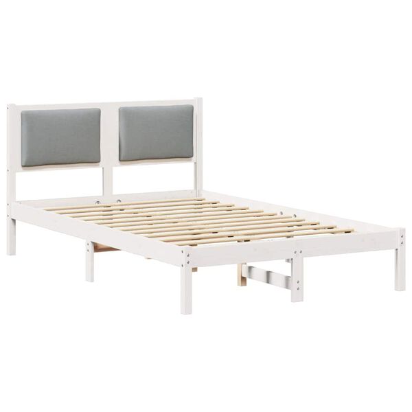 vidaXL Cadre de lit Gris clair 120 x 200 cm Pin massif