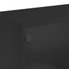 vidaXL Buffet haut avec portes noir 68x37x109 cm bois d'ing&eacute;nierie