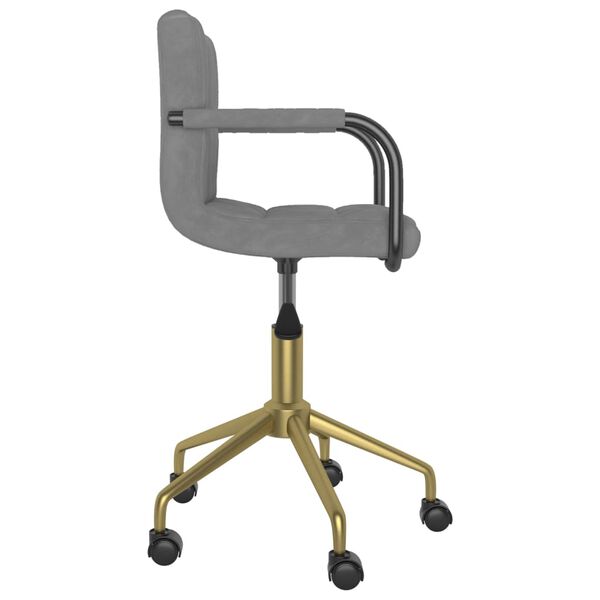 vidaXL Chaises &agrave; manger pivotantes lot de 2 gris clair velours
