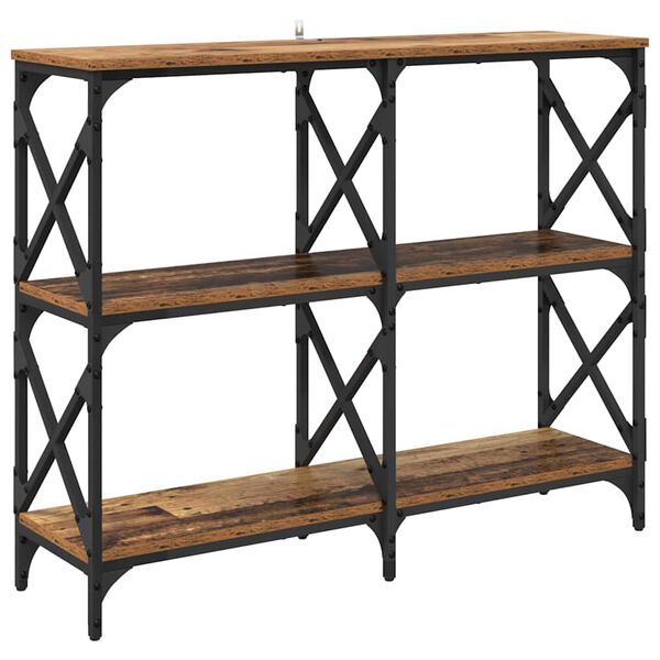 vidaXL Table console Bois ancien 100 x 28 x 80,5 cm Bois d'ing&eacute;nierie
