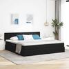 vidaXL Lit avec rangement et LED avec LED Noir 200 x 200 cm Velours