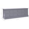 vidaXL Banc d'entrée Gris foncé 115x30x40 cm Bois