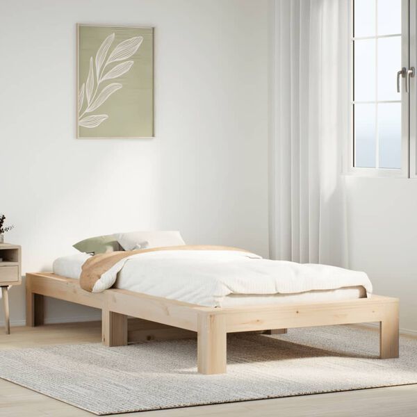 vidaXL Cadre de lit sans matelas 75x190 cm bois de pin massif