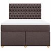 vidaXL Sommier &agrave; lattes de lit avec matelas Marron fonc&eacute; 160x200 cm