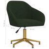 vidaXL Chaises pivotantes &agrave; manger lot de 4 vert fonc&eacute; velours