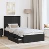 vidaXL Lit de Rangement Noir 100 x 200 cm Bois d'ing&eacute;nierie