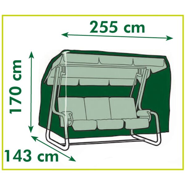 Nature Housse de mobilier de jardin pour balan&ccedil;oires 255x170x143 cm