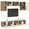 vidaXL Ensemble meuble TV Montage mural 4 pcs Blanc Bois d'ing&eacute;nierie