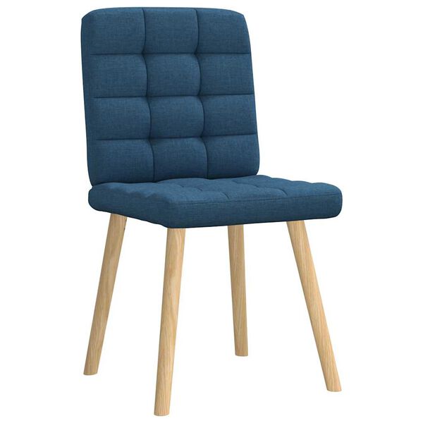 vidaXL Chaises &agrave; manger lot de 2 bleu tissu