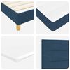 vidaXL Lit &agrave; ressorts avec matelas Bleu 190 x 90 cm Polyester