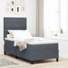 vidaXL Lit &agrave; ressorts avec matelas Gris fonc&eacute; 100 x 200 cm Velours
