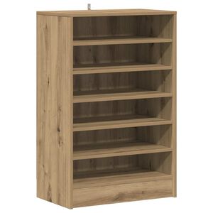 vidaXL Armoire &agrave; chaussures ch&ecirc;ne artisanal bois d'ing&eacute;nierie
