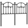vidaXL T&ecirc;te de lit m&eacute;tal noir 120 cm