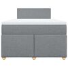 vidaXL Sommier &agrave; lattes de lit avec matelas Gris clair 120x200cm Tissu
