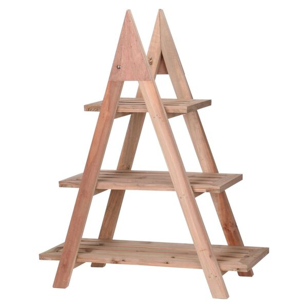 H&S Collection Support &agrave; plantes avec 3 niveaux 48x32x79 cm Bois