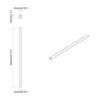 vidaXL Tige de placard 2 pcs Argent&eacute; 764 x 15 x 29 mm