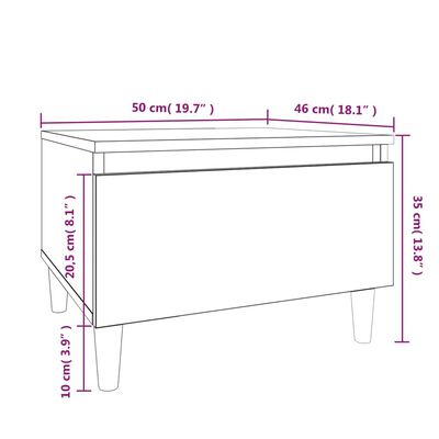 vidaXL Tables d'appoint 2 pcs Sonoma gris 50x46x35 cm Bois ingénierie