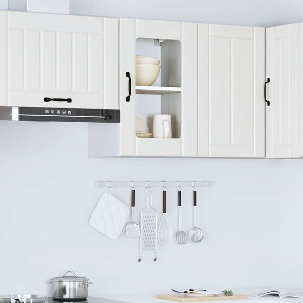vidaXL Armoire murale de cuisine avec porte en verre Lucca blanc