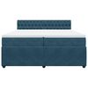 vidaXL Sommier &agrave; lattes de lit et matelas Bleu 200x200 cm velours