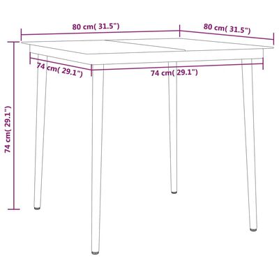 vidaXL Ensemble à manger de jardin 3 pcs Noir